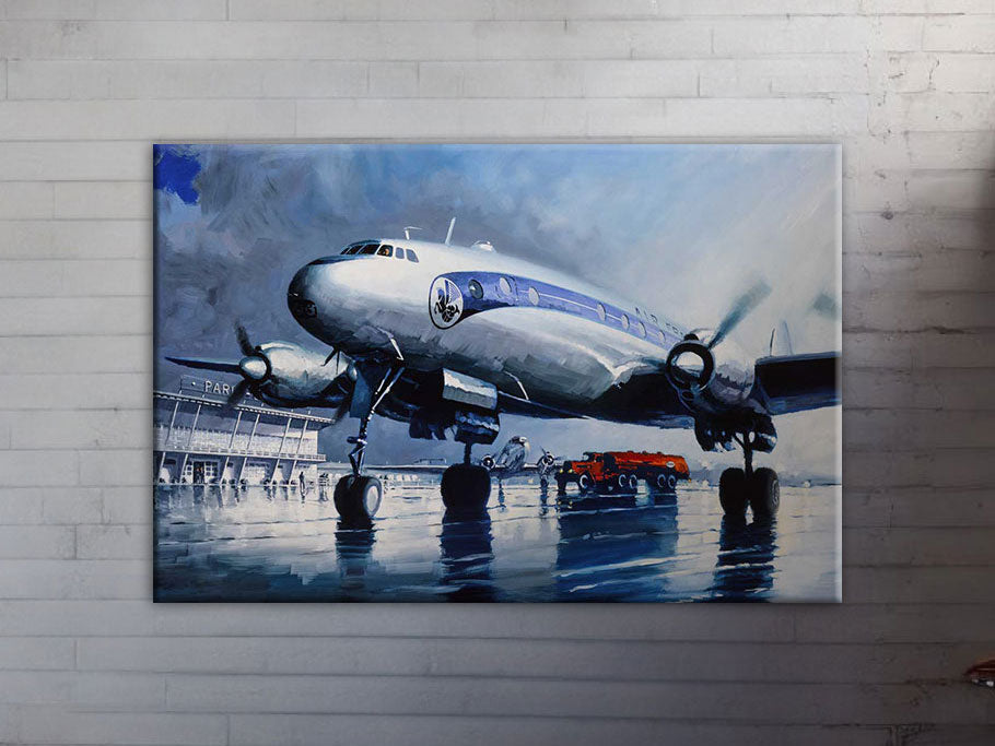 Constellation, DC-3 and red truck
