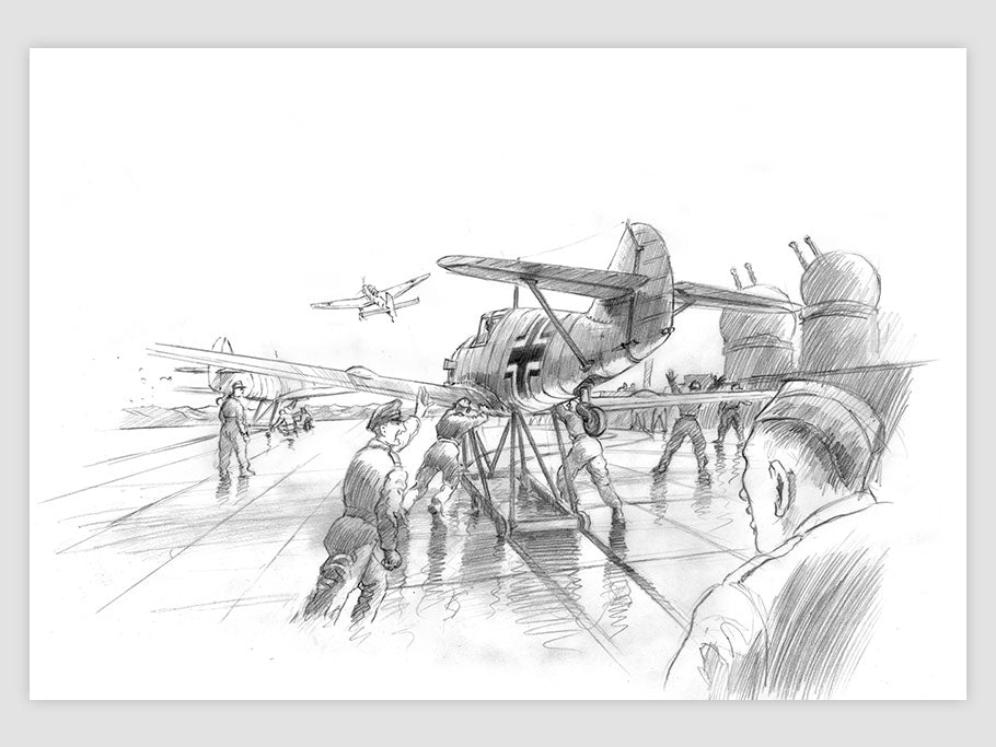 Bf 109 Graf Zeppelin - dessin original