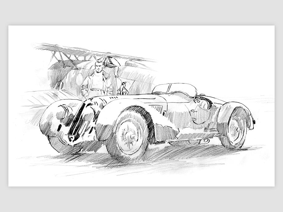 CR 42 AlfaRomeo tipo 8C - dessin original