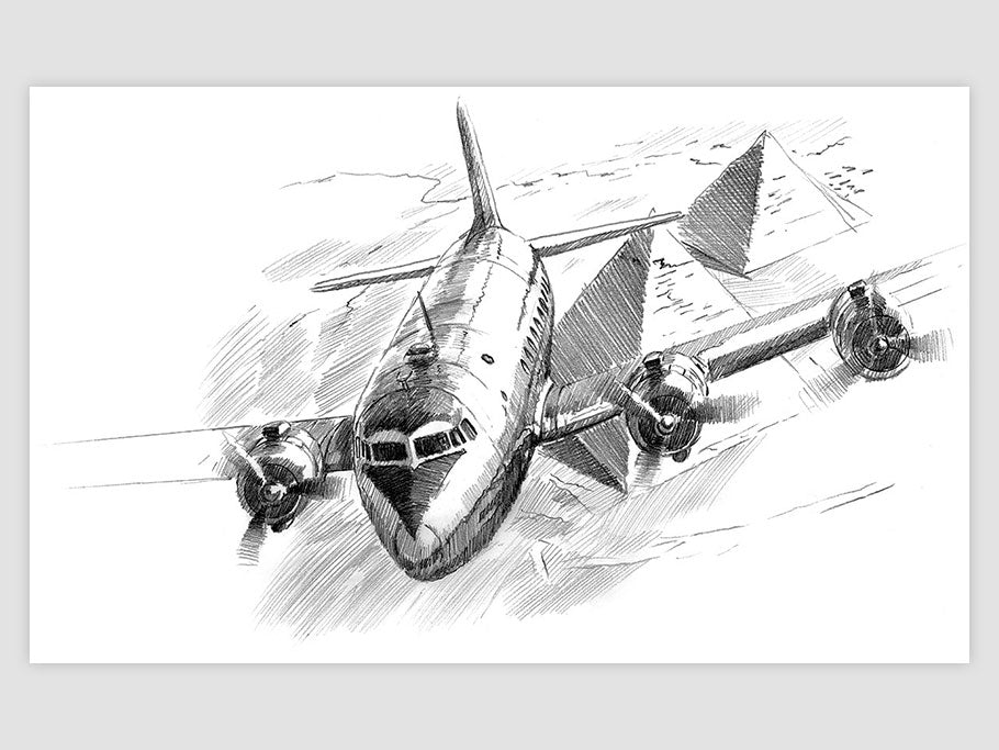 DC-4 pyramides - dessin original